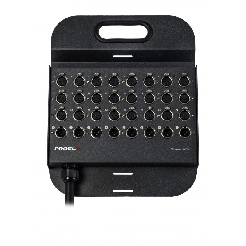 PROEL STAGE TN2408LU40 AUDIO STAGE BOXES "TN" Series Stage Box z blachy ocynkowanej, 24 In/8 Out, dł. 40m